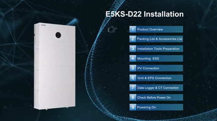 Jednofazowy system ESS BlueSpark serii 3,68–6 kW do użytku domowego